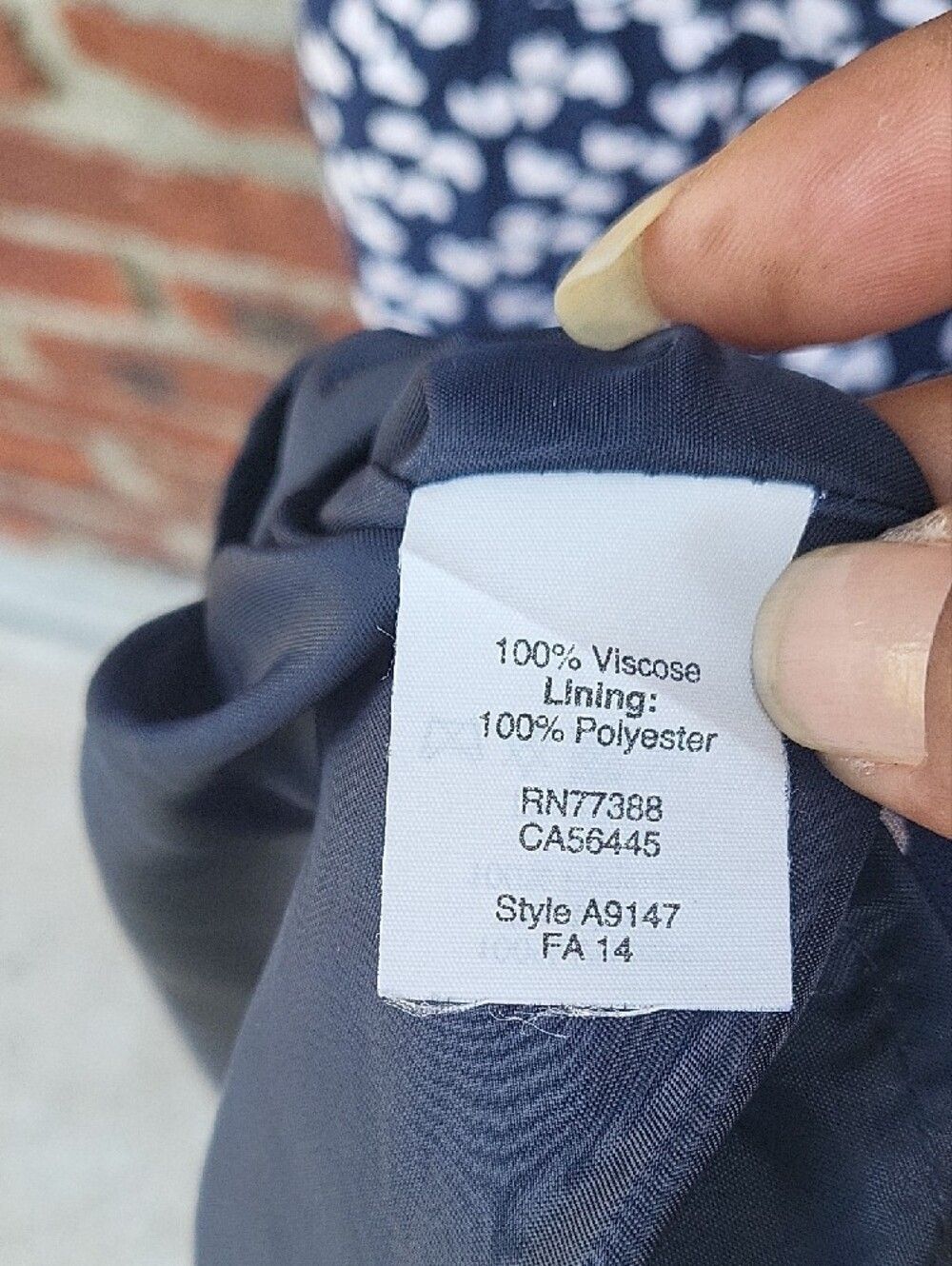 J. Crew Navy and White ❤️Sleeveless Printed Shift Dress - Picture 5 of 6